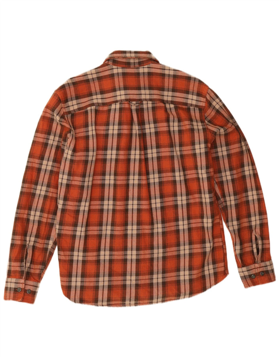 Camisa masculina de flanela Jack & Jones XL laranja xadrez algodão