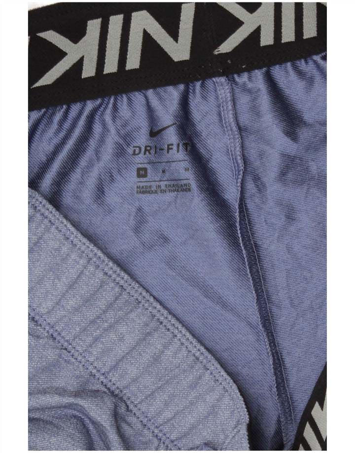 Shorts esportivos femininos Nike Dri Fit UK 14 poliéster azul médio