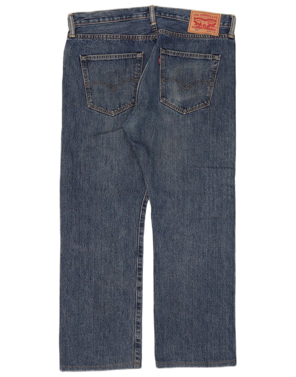 Calça jeans masculina Levi's 501 Straight W34 L26 azul algodão