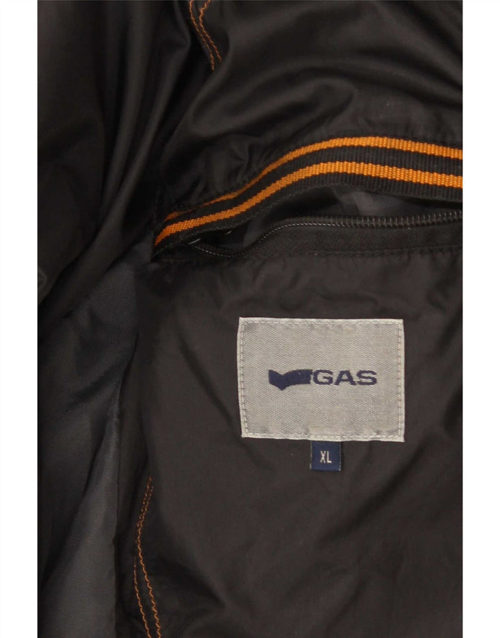 Jaqueta bomber acolchoada masculina Gas com capuz UK 42 XL cinza