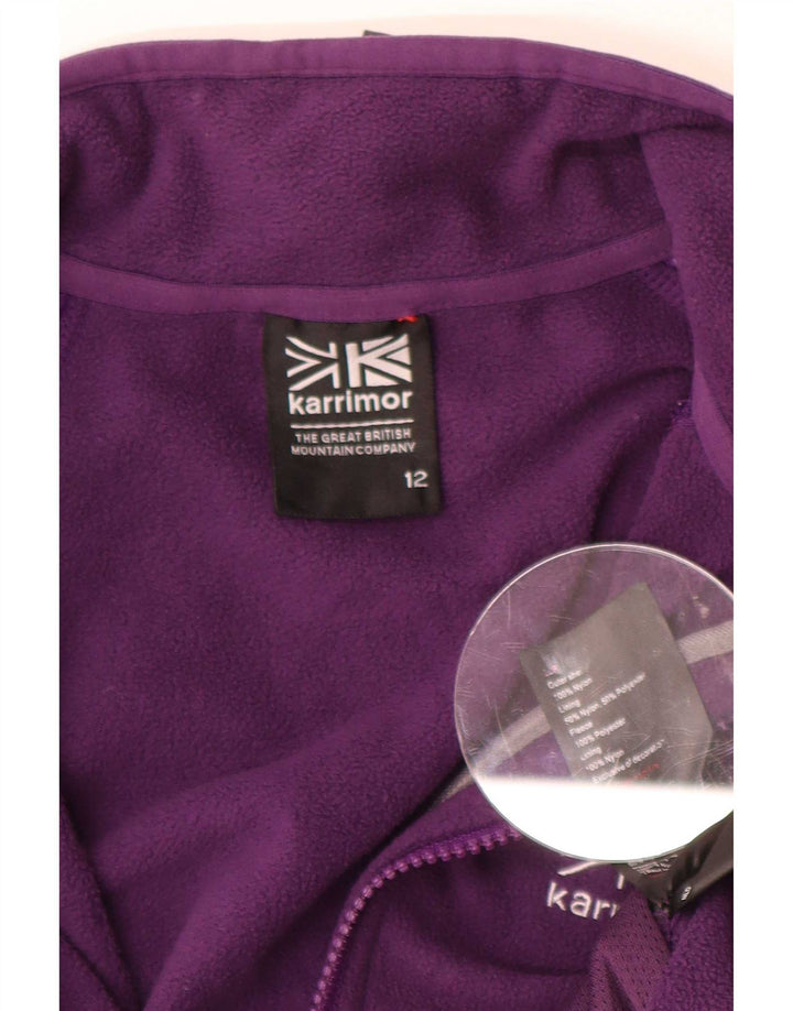 Jaqueta de lã feminina Karrimor UK 12 nylon roxo médio