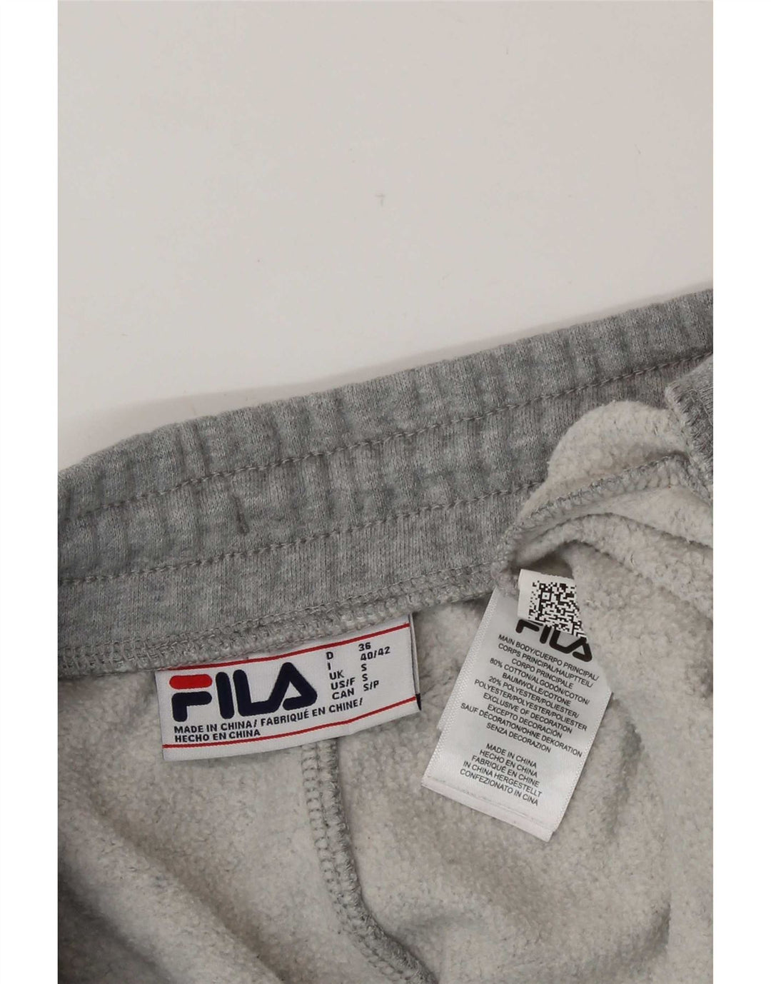 Calça de treino masculina Fila joggers pequeno algodão cinza