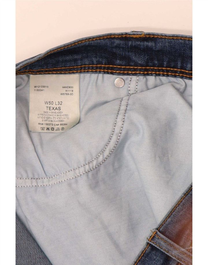 Wrangler Masculino Texas Straight Jeans W50 L32 Azul Algodão