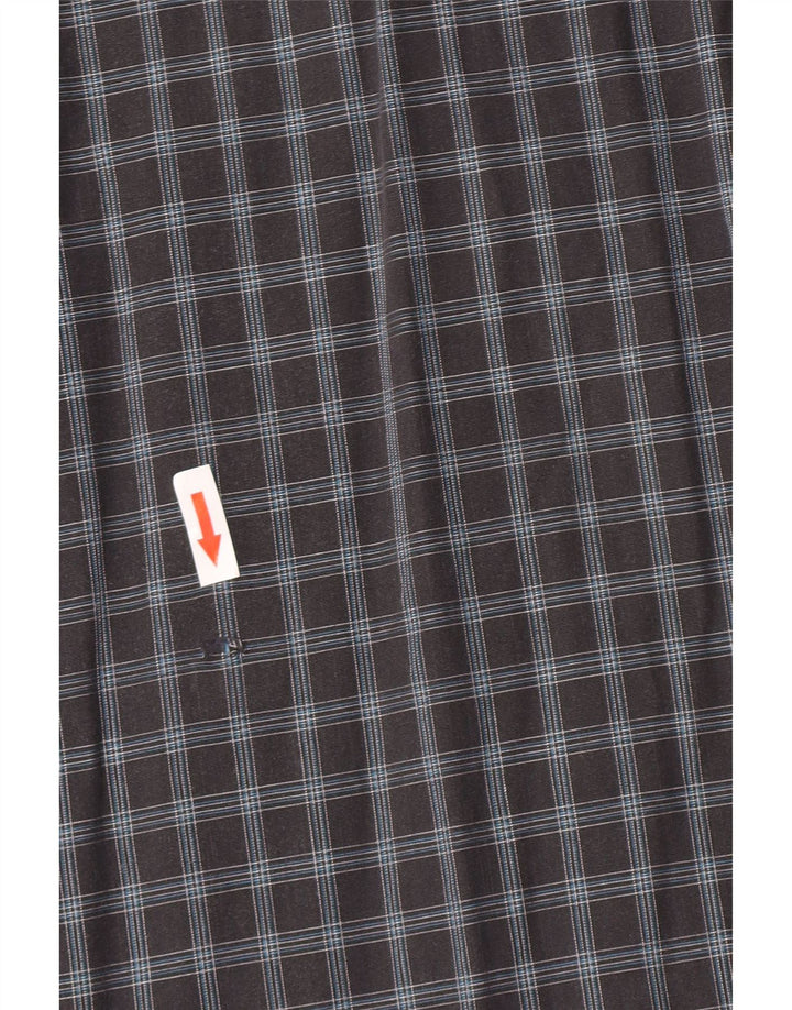 Camisa masculina de manga curta Camel Active XL cinza xadrez algodão