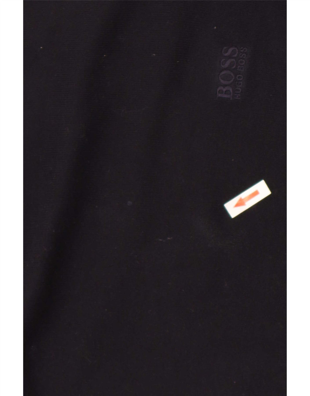 Suéter masculino Hugo Boss com ajuste regular e gola redonda, algodão preto médio