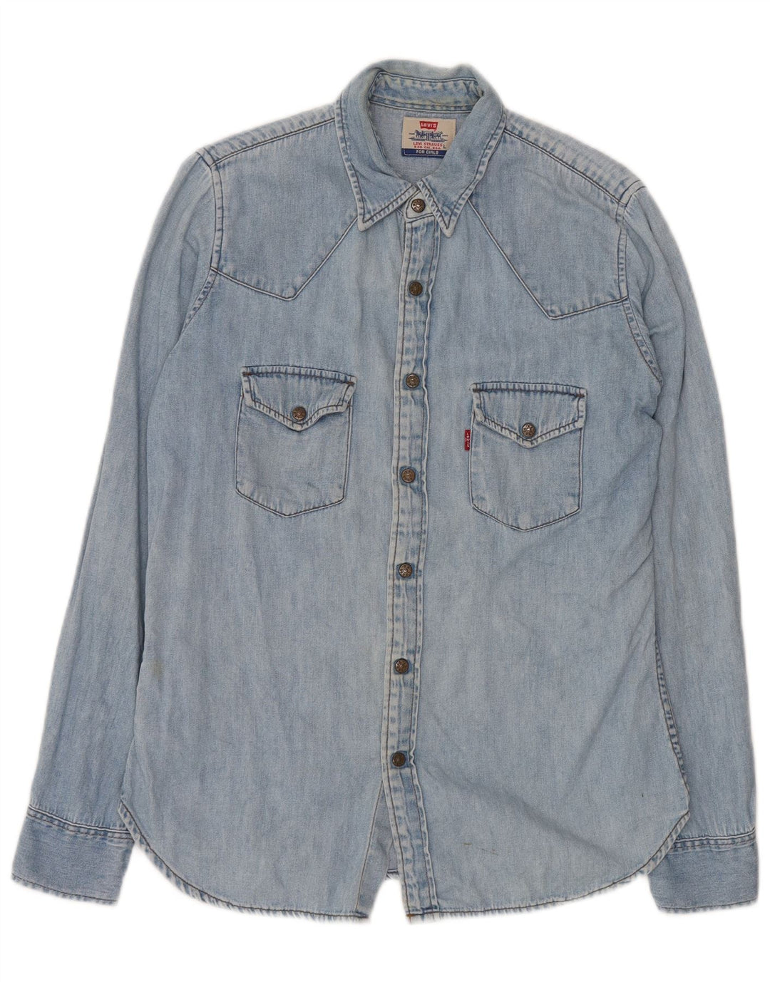 Camisa jeans masculina LEVI'S grande algodão azul