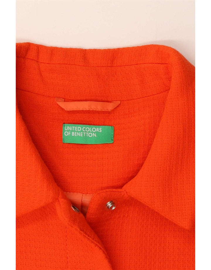 Sobretudo feminino Benetton manga 3/4 UK 8 pequeno vermelho