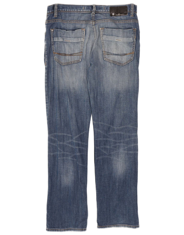 Calça jeans reta masculina Calvin Klein W31 L30 azul algodão