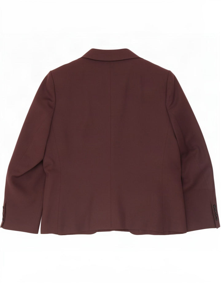 Jaqueta blazer feminina de 2 botões Marks & Spencer Reino Unido 16 grande poliéster marrom