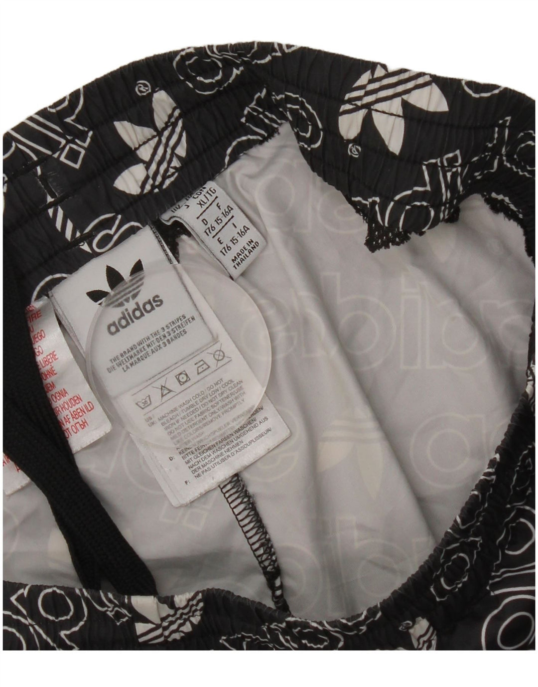 Shorts esportivos gráficos Adidas meninos 15-16 anos preto poliéster