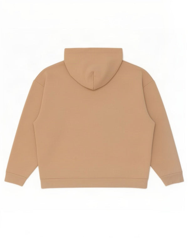 Suéter feminino Marks & Spencer com capuz grande UK 18 XL algodão bege
