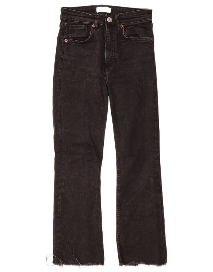 Calça jeans feminina Zara Bootcut EU 36 XS W26 L25 preta