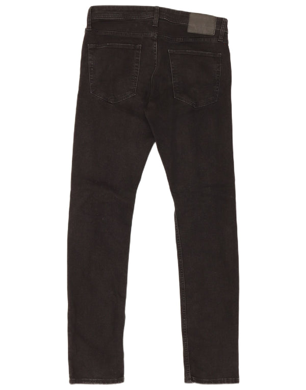 Jack & Jones Mens GLENN Distressed Slim Jeans W31 L32 Algodão Preto