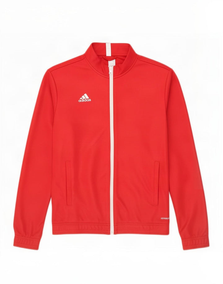 Adidas Womens Aeroready Tracksuit Top Jacket UK 12/14 Medium Red Poliéster