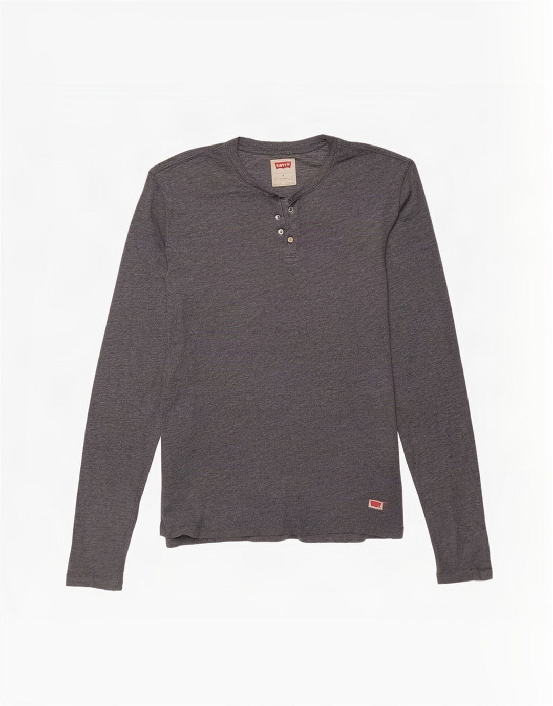 Top masculino Levi's manga comprida cinza médio algodão
