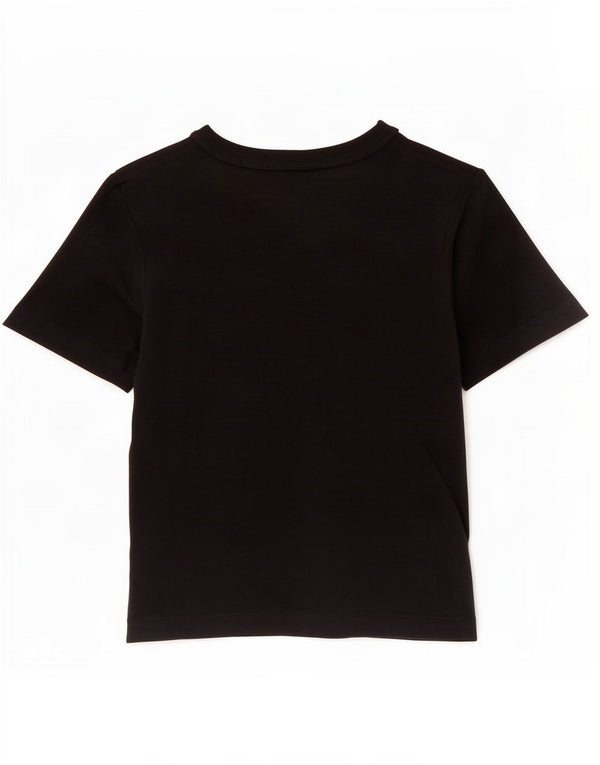 Camiseta feminina Champion UK 8 pequena algodão preto