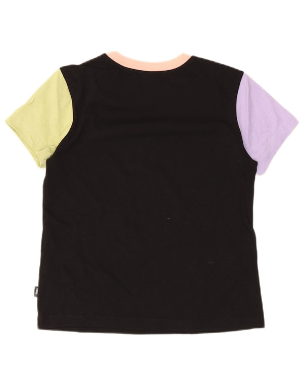 Camiseta feminina Vans UK 6 XS preta colorblock algodão