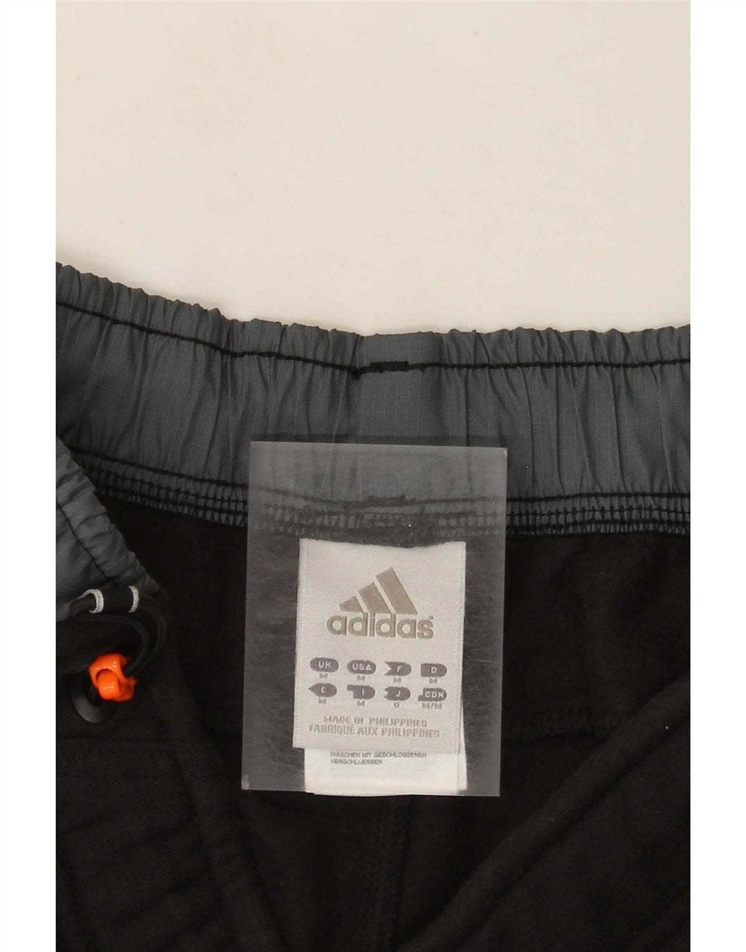 Shorts esportivos masculinos Adidas médio preto colorblock algodão