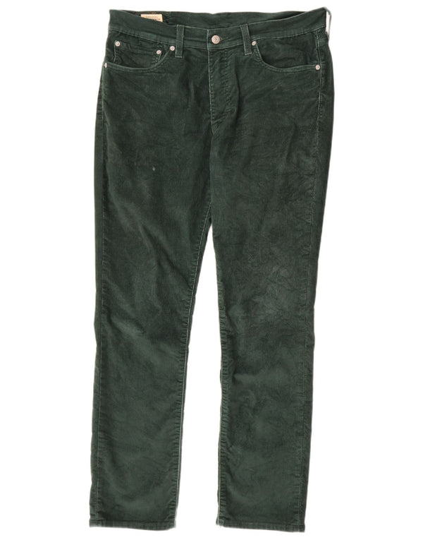 Calça masculina Levi's 511 Slim Fit veludo W34 L32 algodão verde