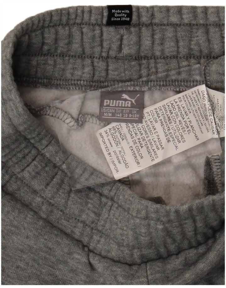 PUMA Meninos Calças de Treino Joggers 9-10 Anos Cinza Algodão