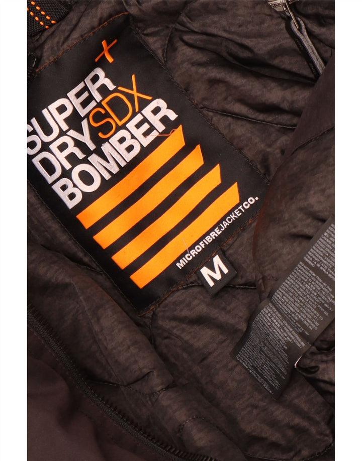 Jaqueta bomber com capuz masculina Superdry UK 38 poliéster preto médio