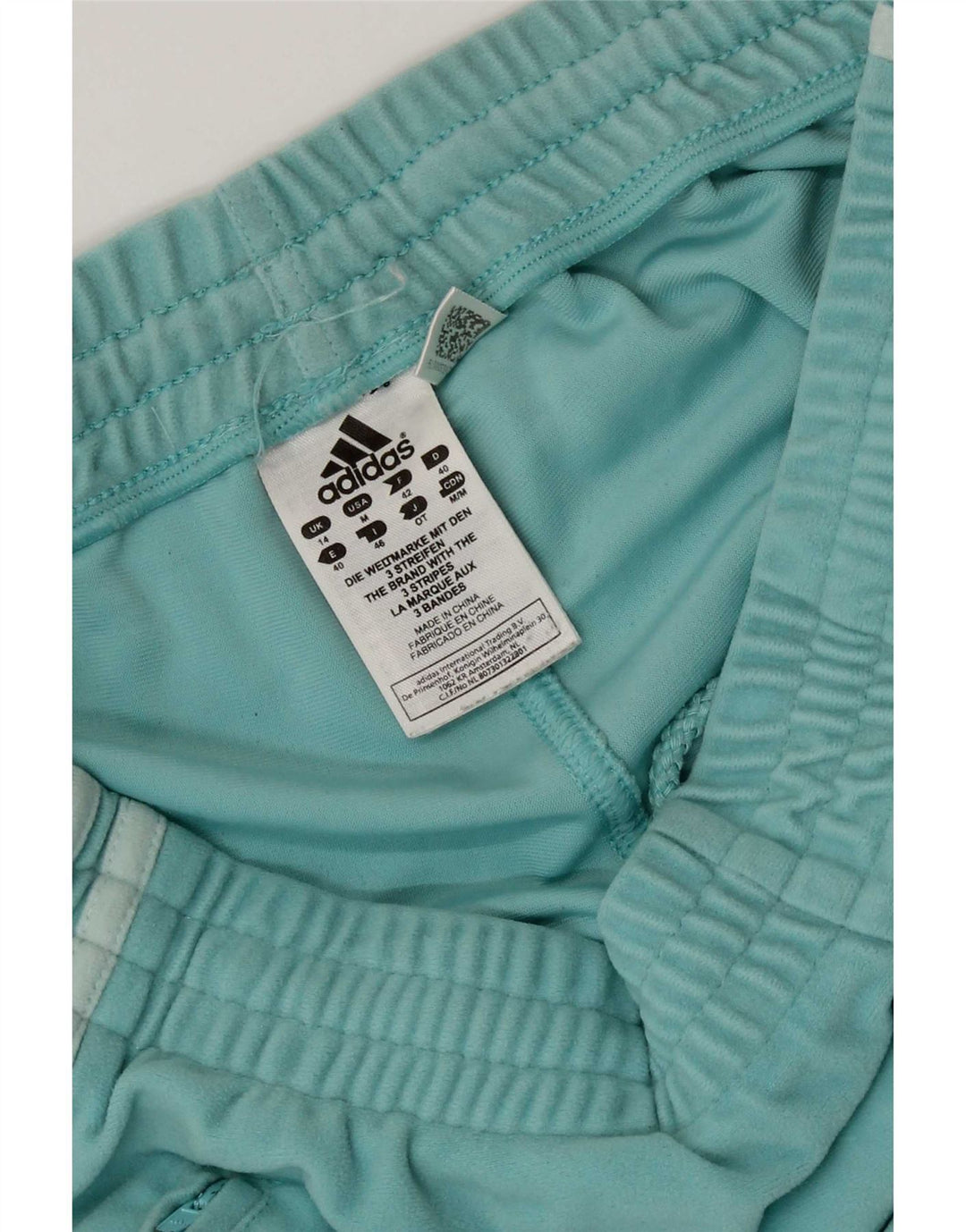 Adidas Womens Tracksuit Calças Joggers UK 14 Médio Turquesa Poliéster