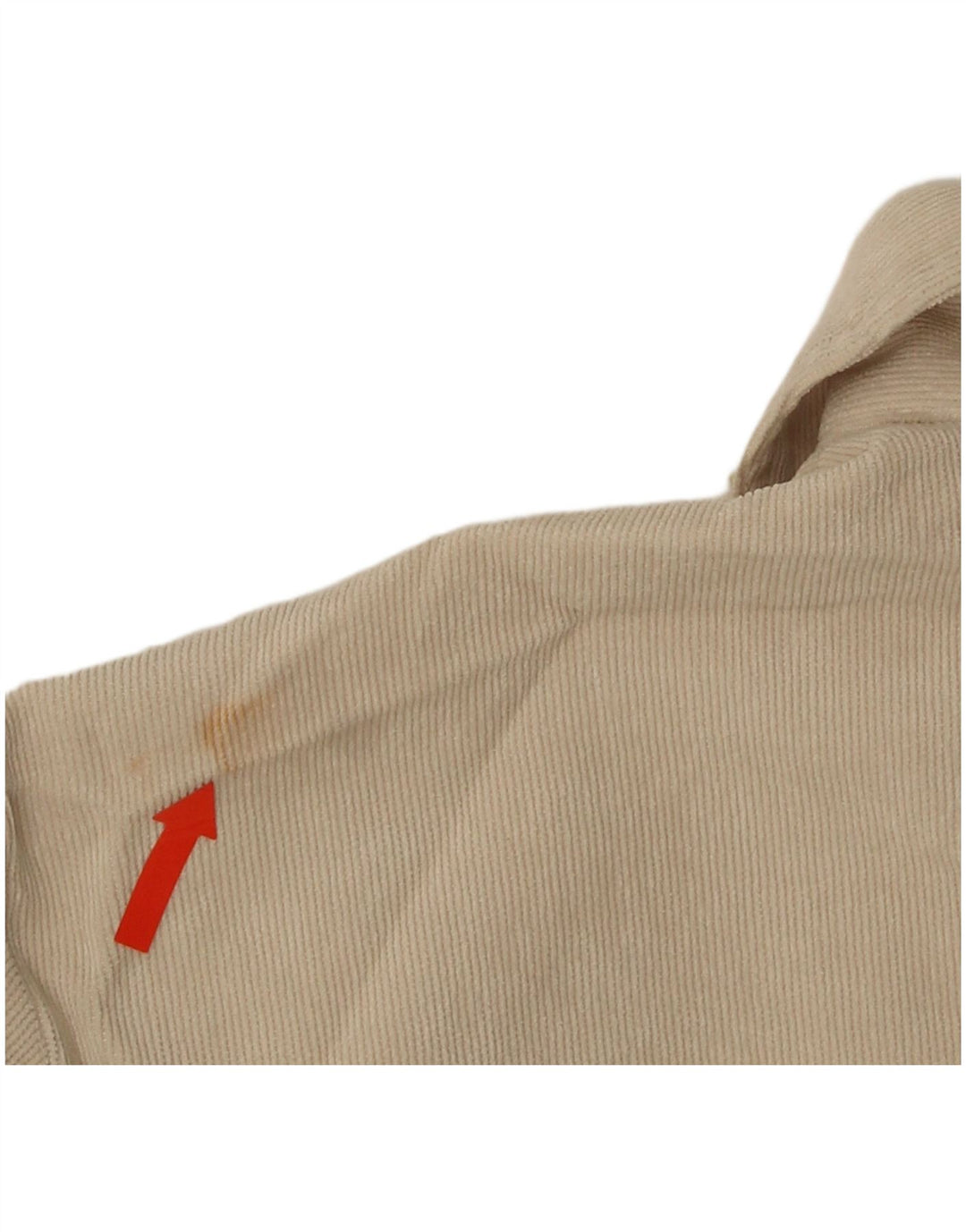 Zara Camisa Crop Feminina UK 14 Grande Poliéster Bege