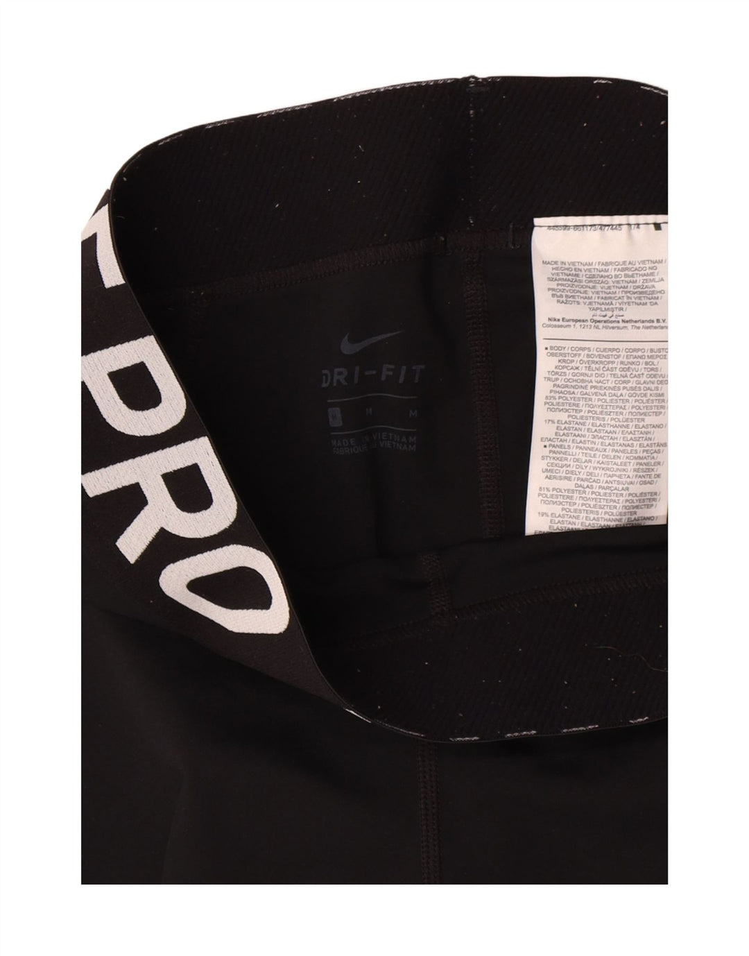 Leggings Nike Femininas Graphic UK 12 Médio Preto Poliéster