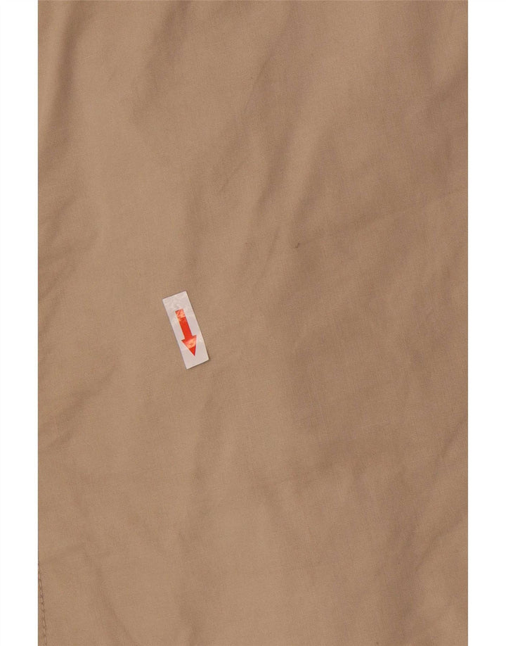 Trench coat feminino curto duplo breasted Massimo Dutti Reino Unido 14 médio bege