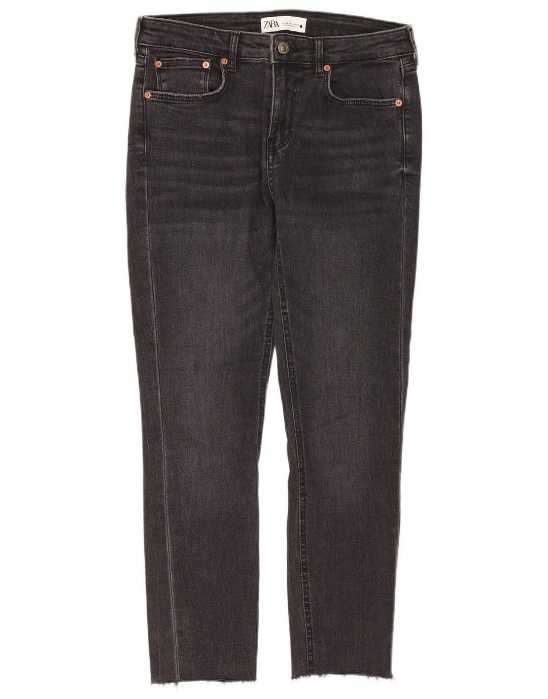 Zara Jeans Slim Feminino EU 38 Pequeno W28 L25 Cinza
