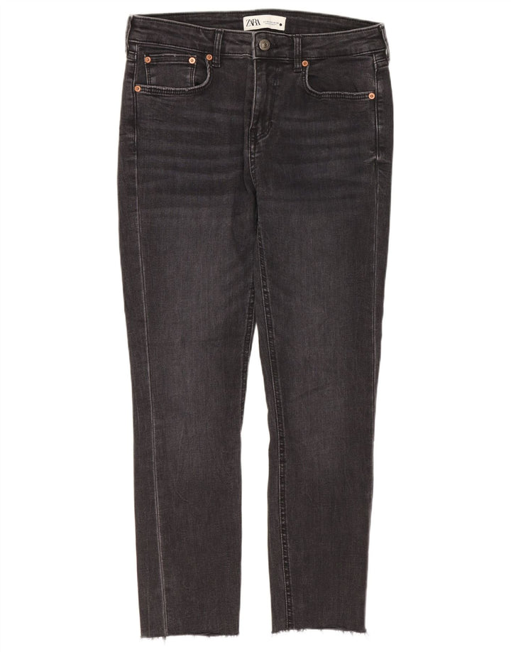 Zara Jeans Slim Feminino EU 38 Pequeno W28 L25 Cinza