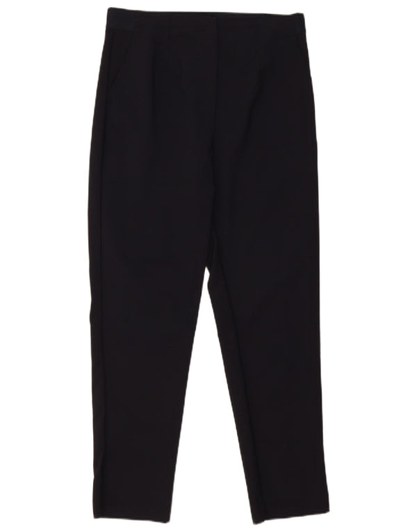 Calça casual feminina de cintura alta Marks & Spencer Reino Unido 12 médio W30 L27 marinho