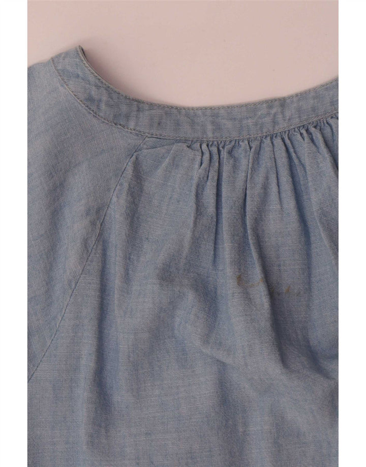 Blusa feminina oversized Levi's Reino Unido 16 grande algodão azul