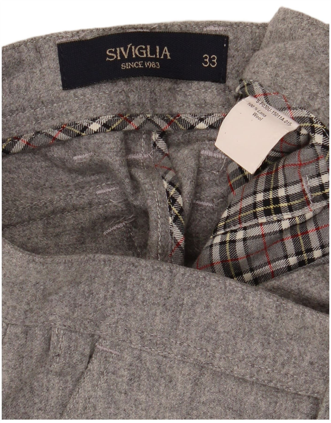 Calça cargo slim masculina SIVIGLIA W33 L36 lã cinza