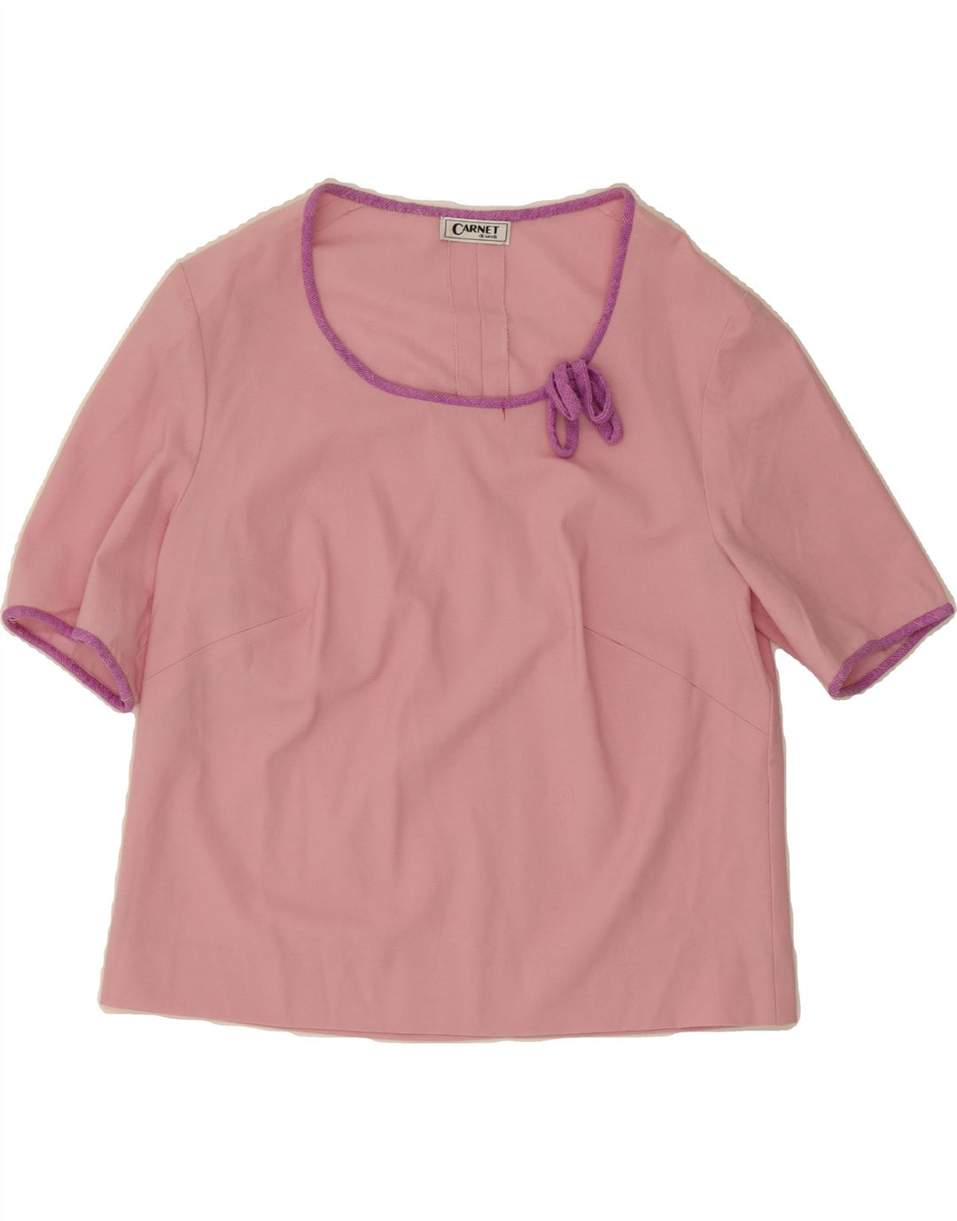 VINTAGE Womens Blouse Top UK 14 Medium Pink Vintage Vintage and Second-Hand Vintage from Messina Hembry 