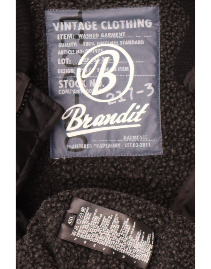 Jaqueta masculina acolchoada Brandit UK 48 4XL poliéster preto