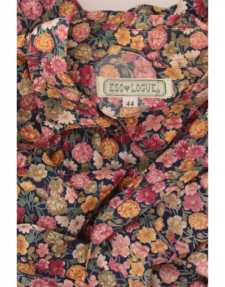 Blusa Camisa Feminina Vintage IT 44 Médio Multicolorido Floral