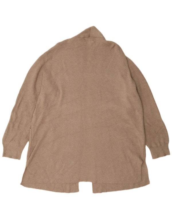 Marks & Spencer Suéter feminino Longline Open Cardigan Reino Unido 18 XL Bege