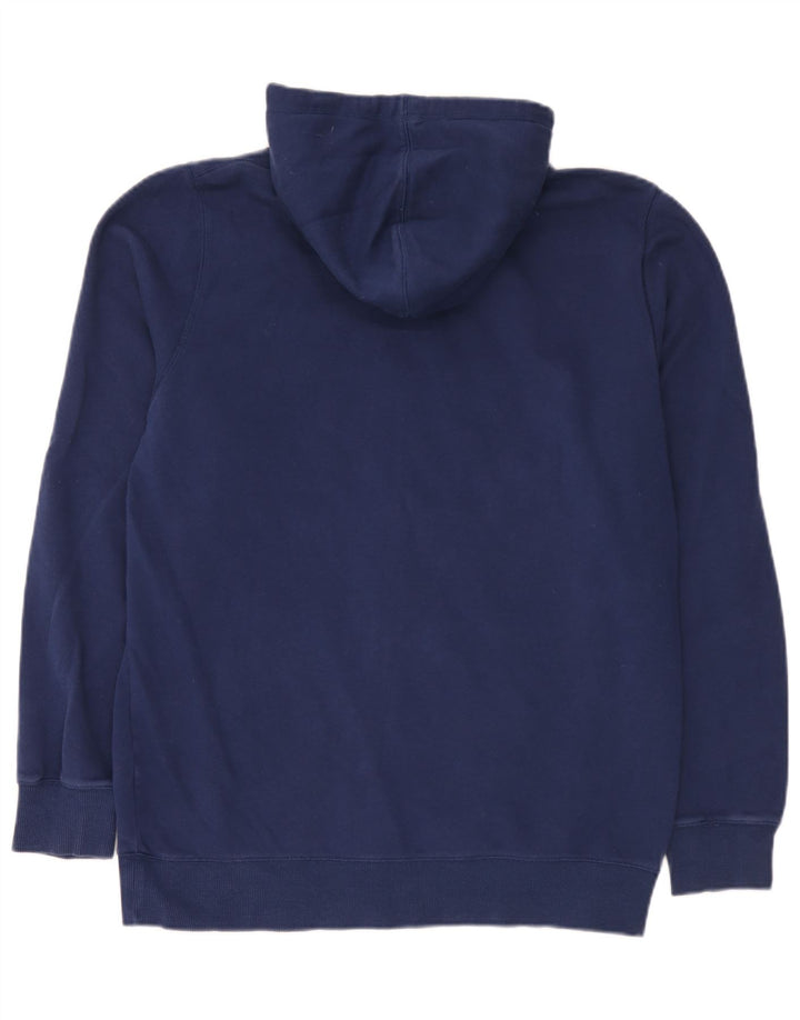 Suéter masculino Under Armour com capuz e zíper grande algodão azul