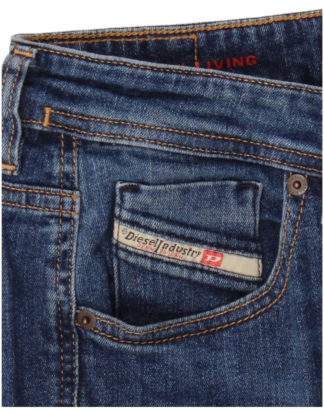 Jeans Slim Feminino Diesel W28 L26 Azul Algodão