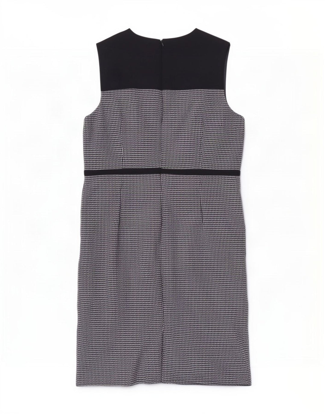 Vestido feminino Hobbs com bainha sem mangas UK 18 XL preto xadrez poliéster