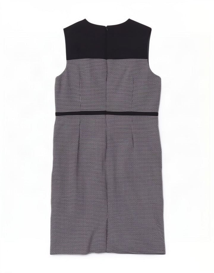 Vestido feminino Hobbs com bainha sem mangas UK 18 XL preto xadrez poliéster