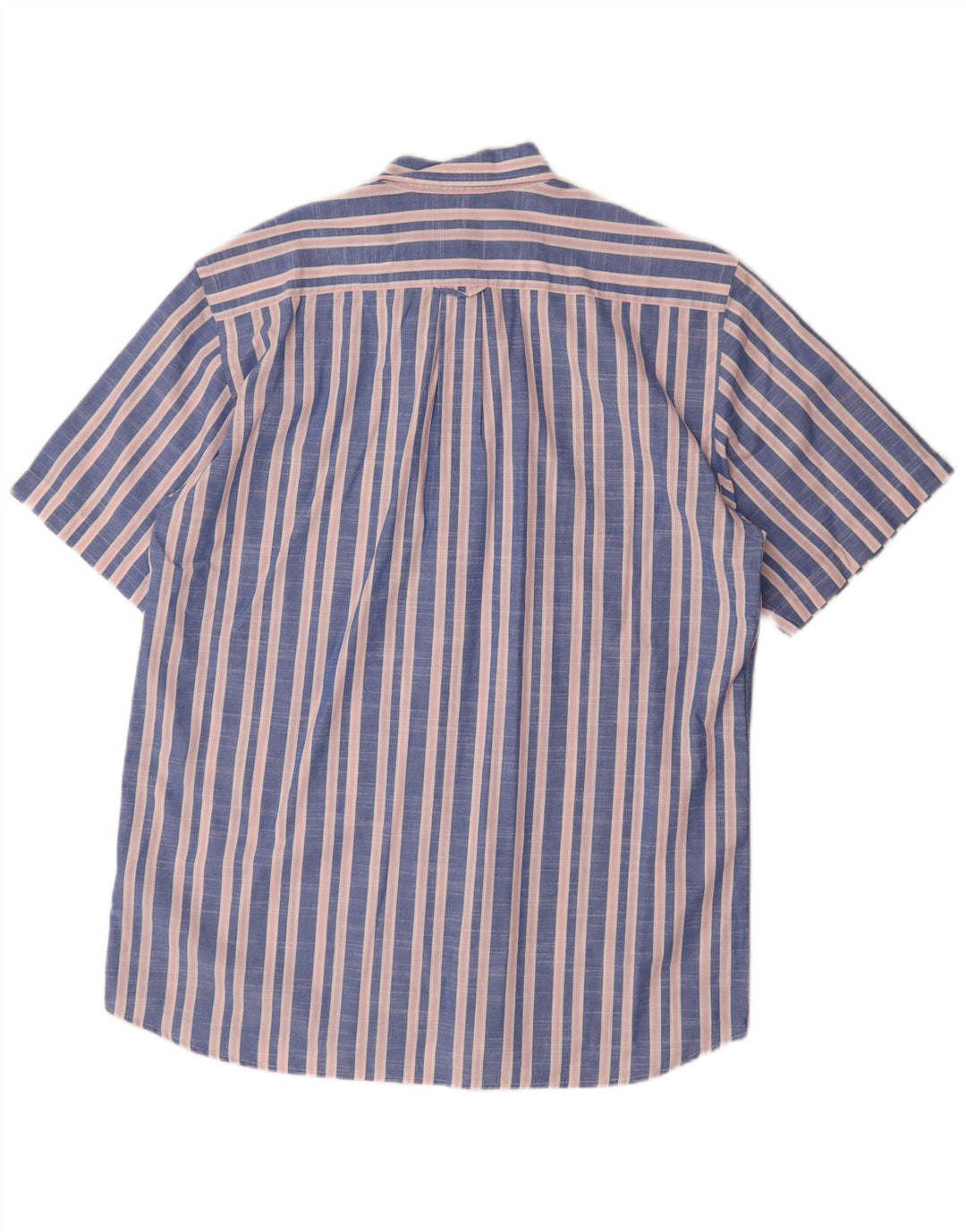 Camisa masculina Gant manga curta regular fit algodão listrado azul médio