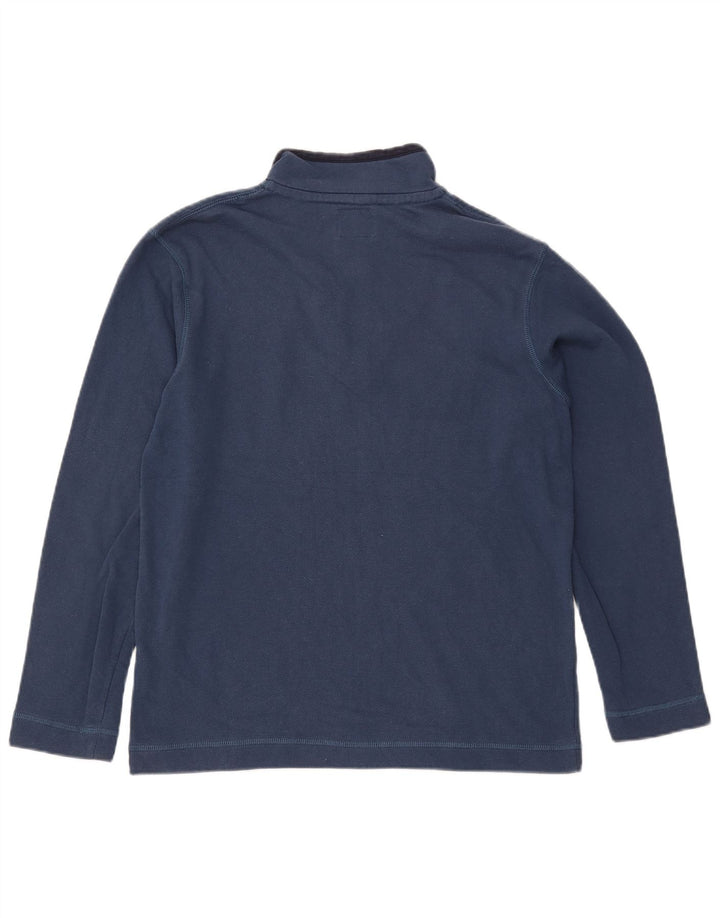 Suéter masculino JOULES com zíper e gola em algodão azul marinho médio
