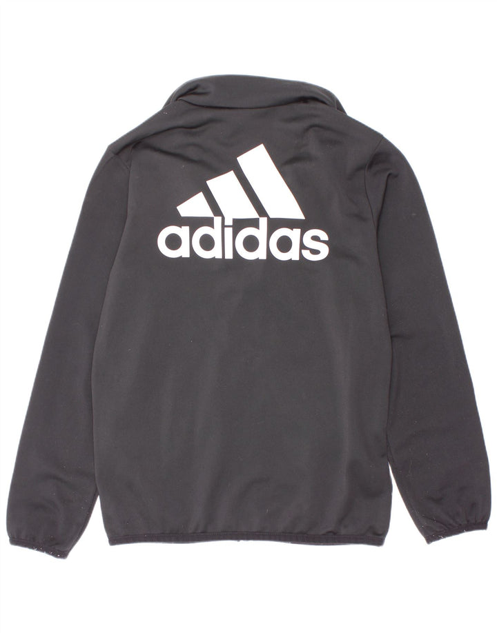 Casaco de treino gráfico Adidas Boys 7-8 anos preto poliéster