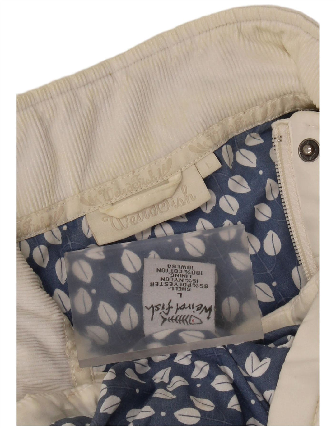 WEIRD FISH Womens acolchoado Gilet UK 14 grande poliéster branco