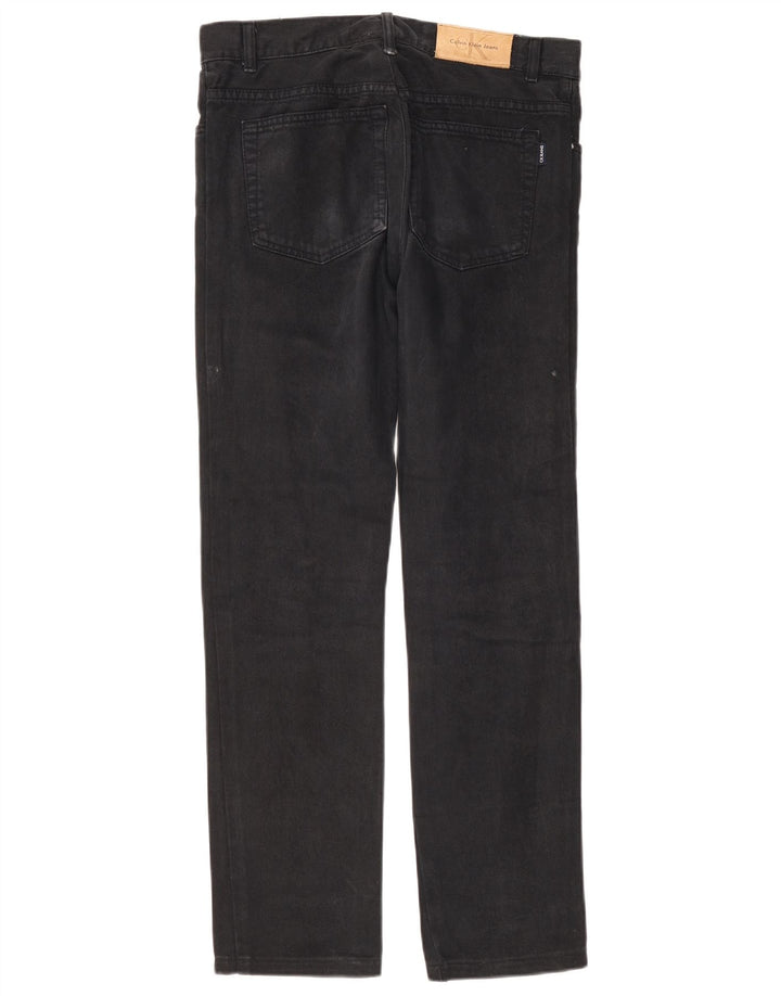 Calça jeans reta masculina Calvin Klein W32 L30 preta