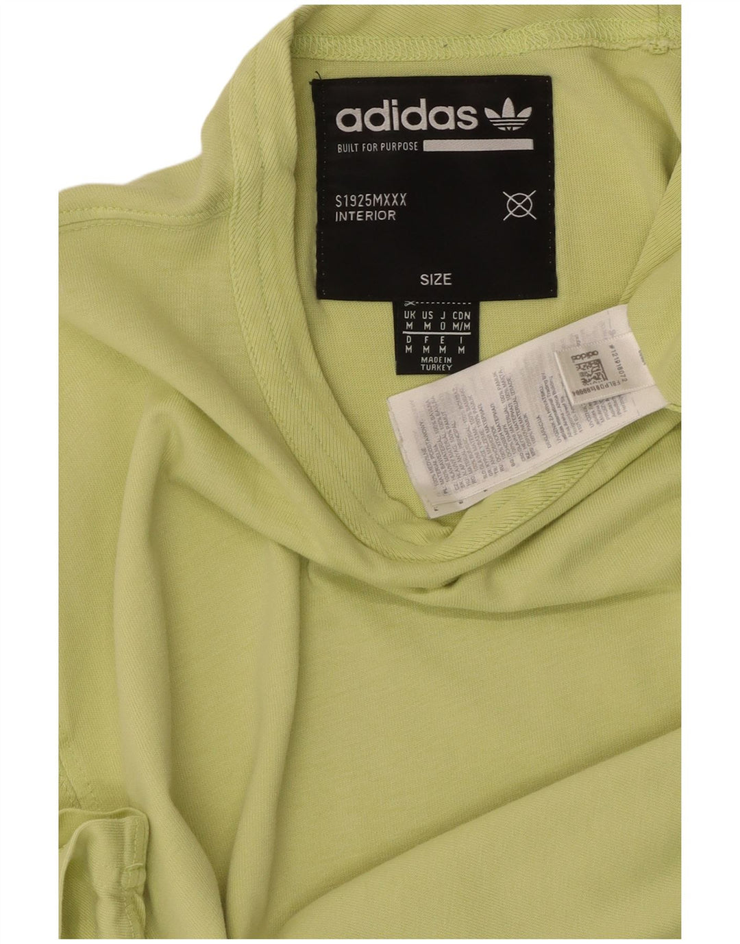 Adidas Mens Camiseta Top Médio Algodão Verde