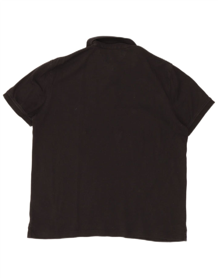 Camisa polo masculina Tommy Hilfiger grande algodão preto