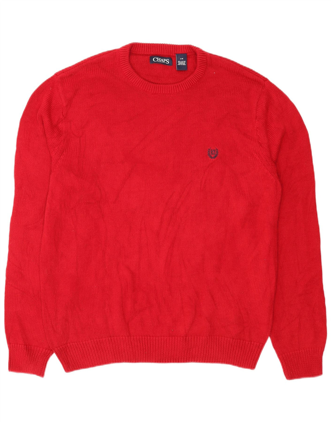 Suéter masculino Chaps com gola redonda, grande algodão vermelho